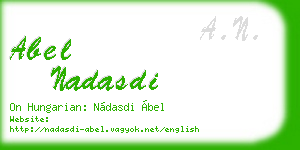 abel nadasdi business card
